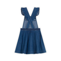 Petit Bateau - Girls Denim Sleeveless Pinafore Dress