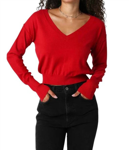 Olivaceous - Loren V Neck Sweater