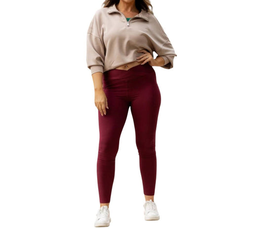 Julia Rose - Molly Crossover Full Length Leggings with Pockets