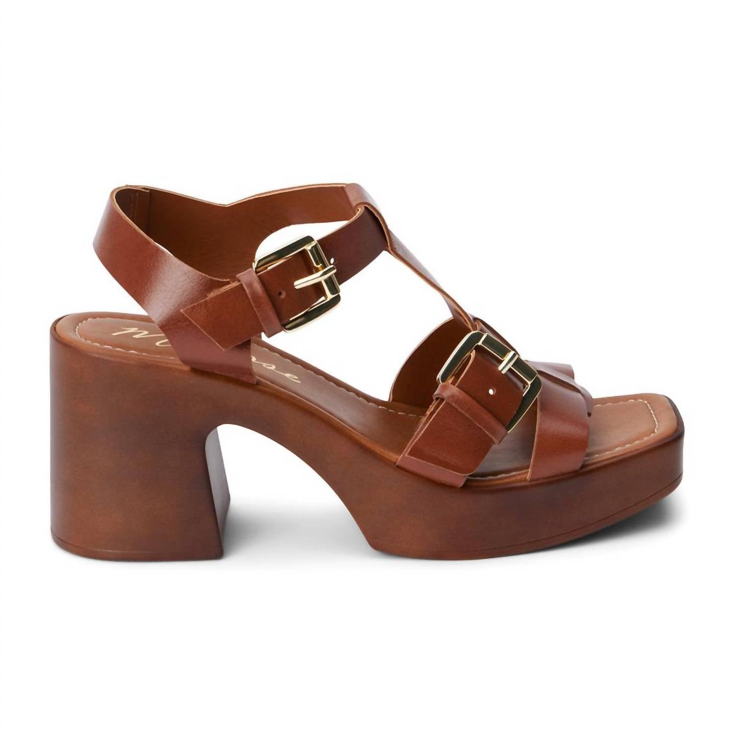Matisse Women's Harrison Heeled Sandal in cognac - women's sandal - detail view