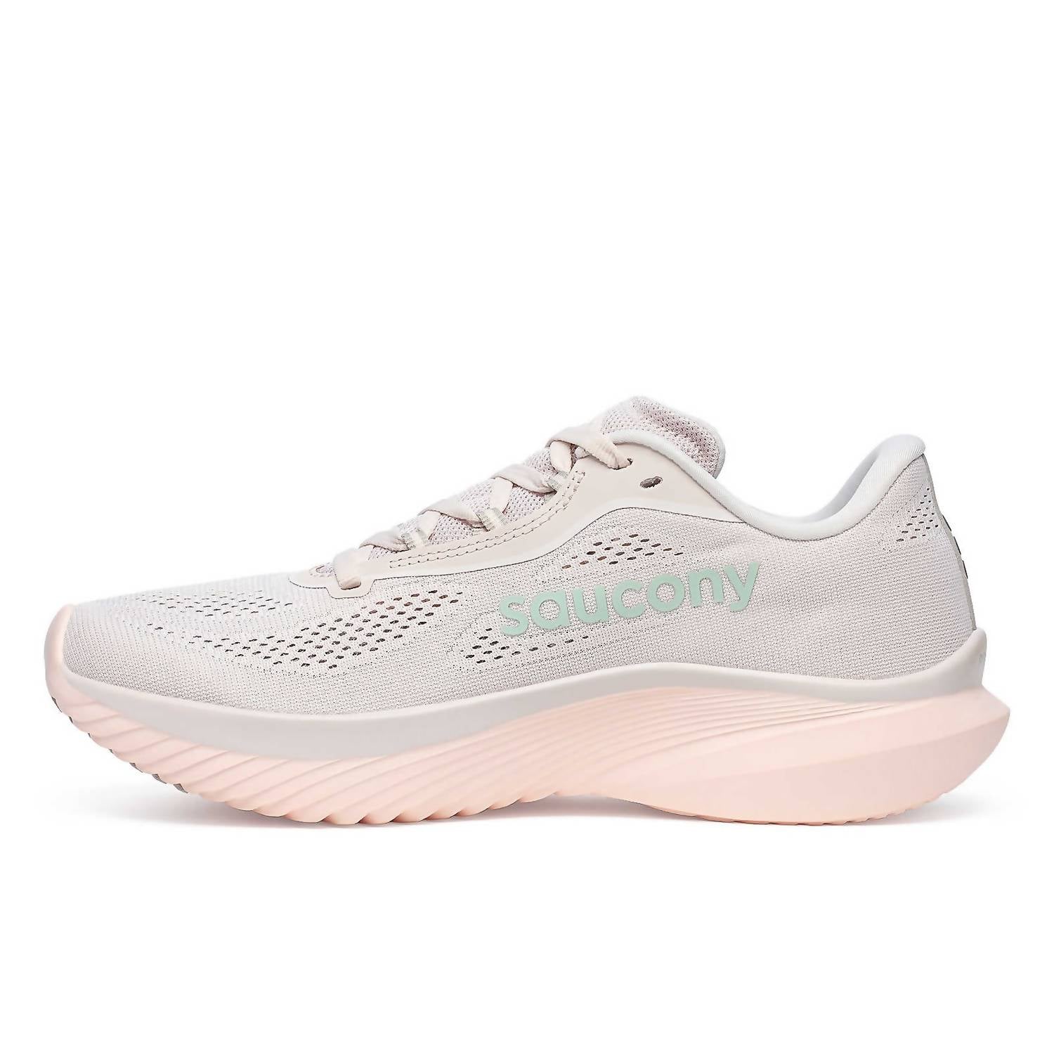 SAUCONY Women's Kinvara 15 Shoes in moon jade - women's shoe - detail view