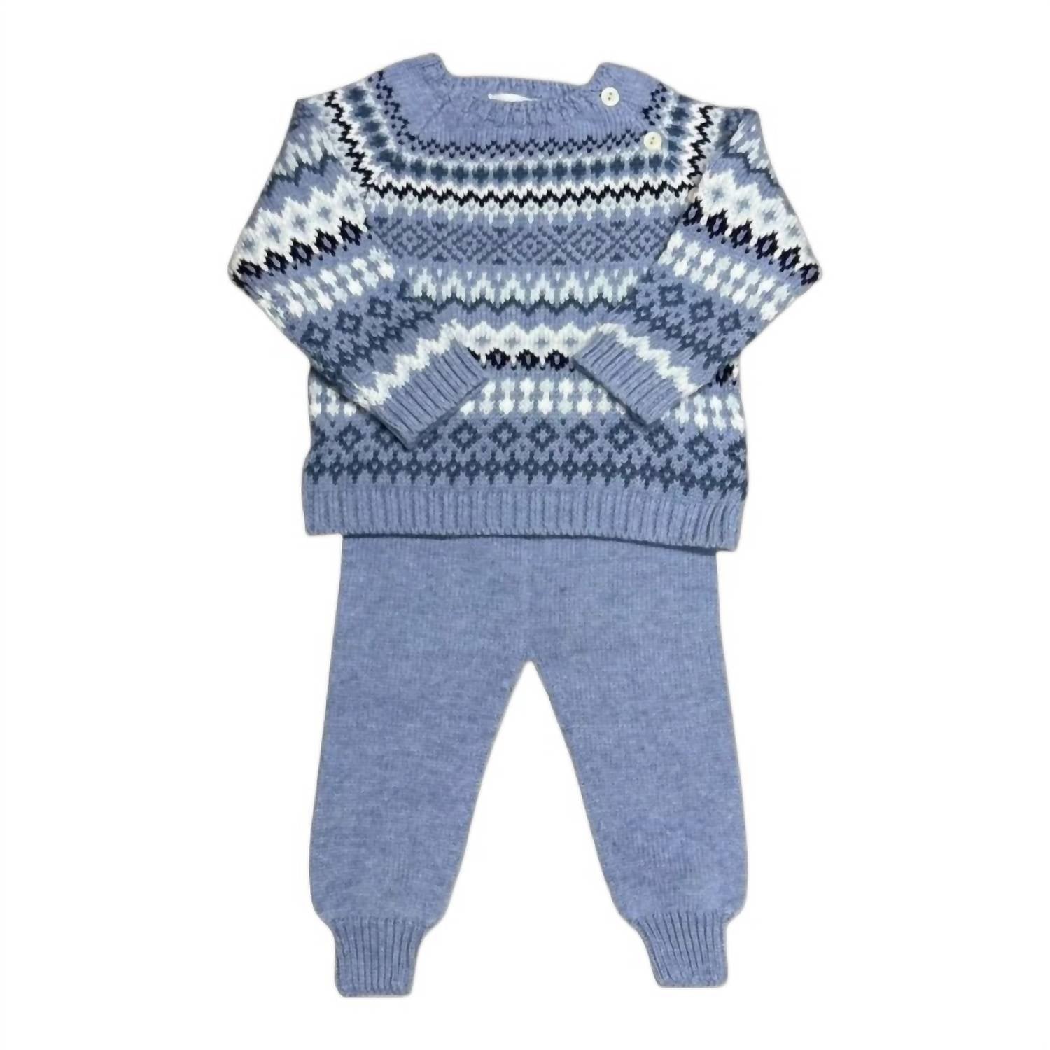 Mi Lucero - Kid's Fair Isle Jogger Set