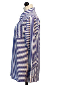 Leo Ugo - Women's Bow Buttons Striped Blouse