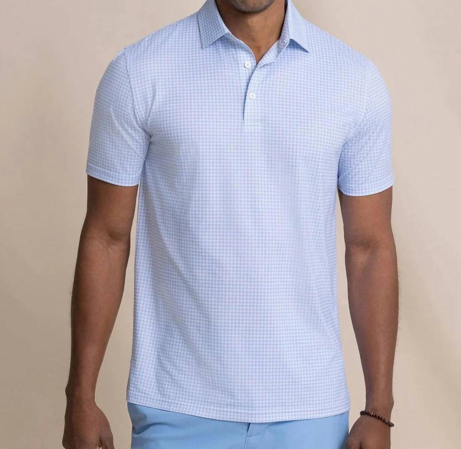 Southern Tide - Driver Island View Gingham Printed Polo