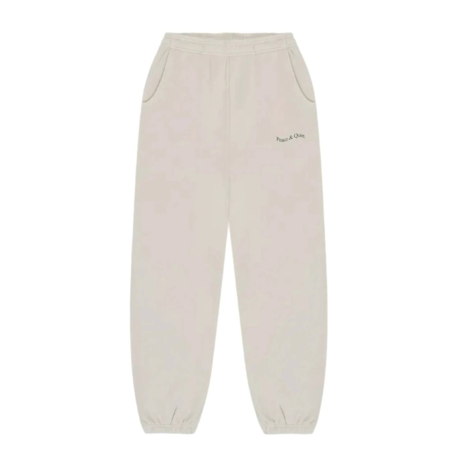 Museum of Peace & Quiet Men's Wordmark Sweatpants in bone - men's pants