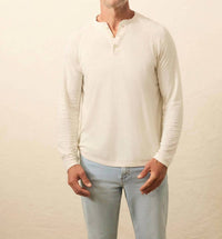 Faherty - Men's Long-Sleeve Cloud Henley Top