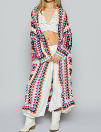 Pol - Long Sleeve Crochet Cardigan