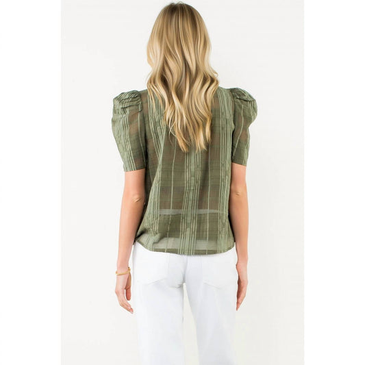 Thml - Iris Gingham Short Sleeve Top