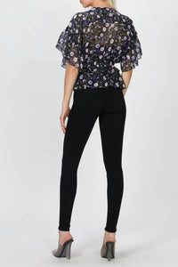 The Kooples - SILK TOP WITH PRINT