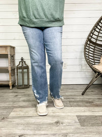 Judy Blue - Straight Leg Distressed Ankle Jeans