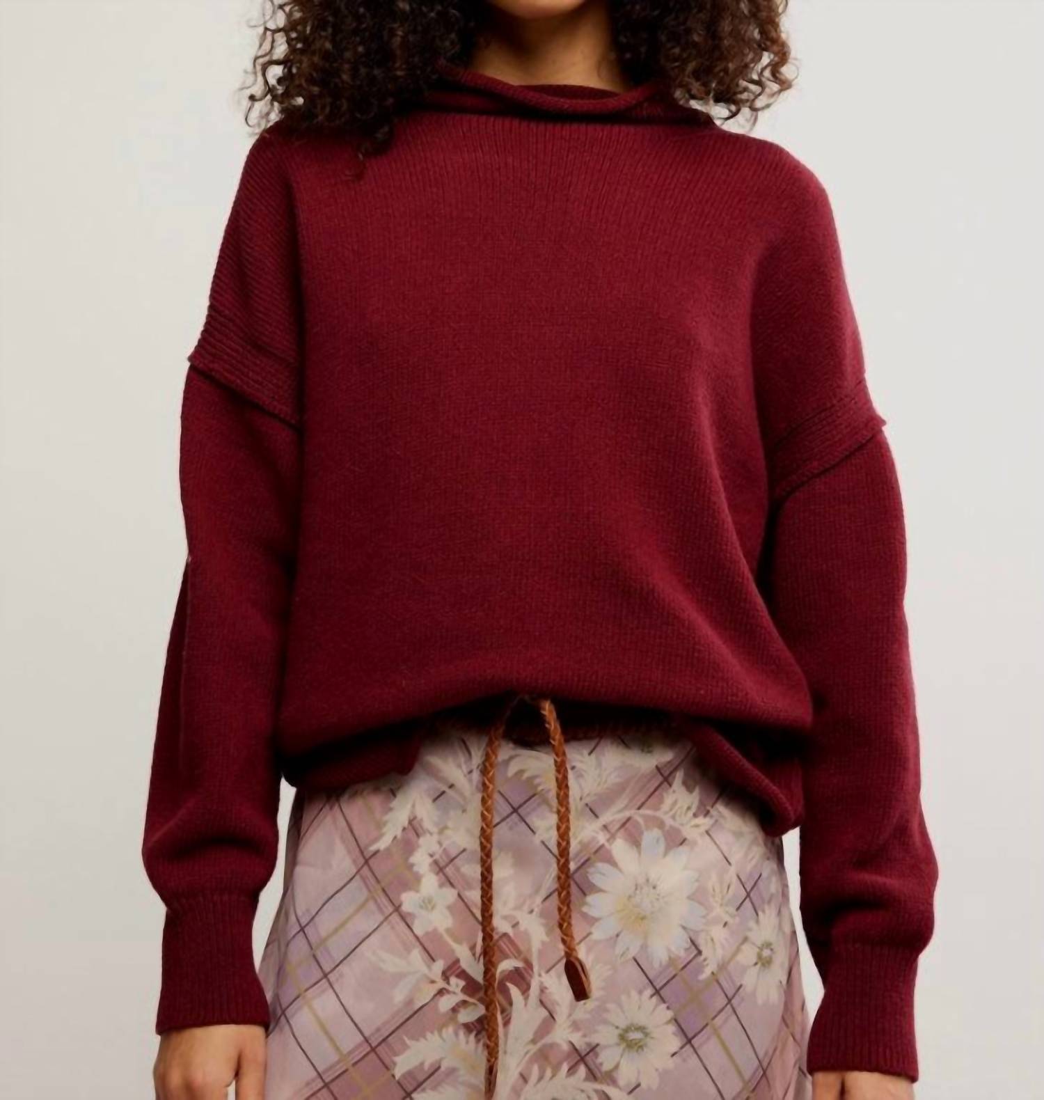 Free People Torres Roll Neck Sweater in dionysus - women's sweater