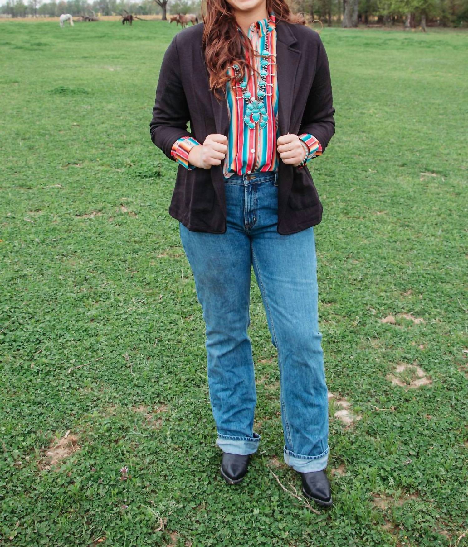Texas True Threads - Jojo Waffle Knit Blazer