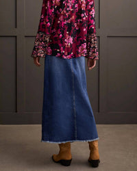 Tribal - Combo Print Button Blouse