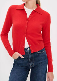 White + Warren - Cashmere Collared Cardigan