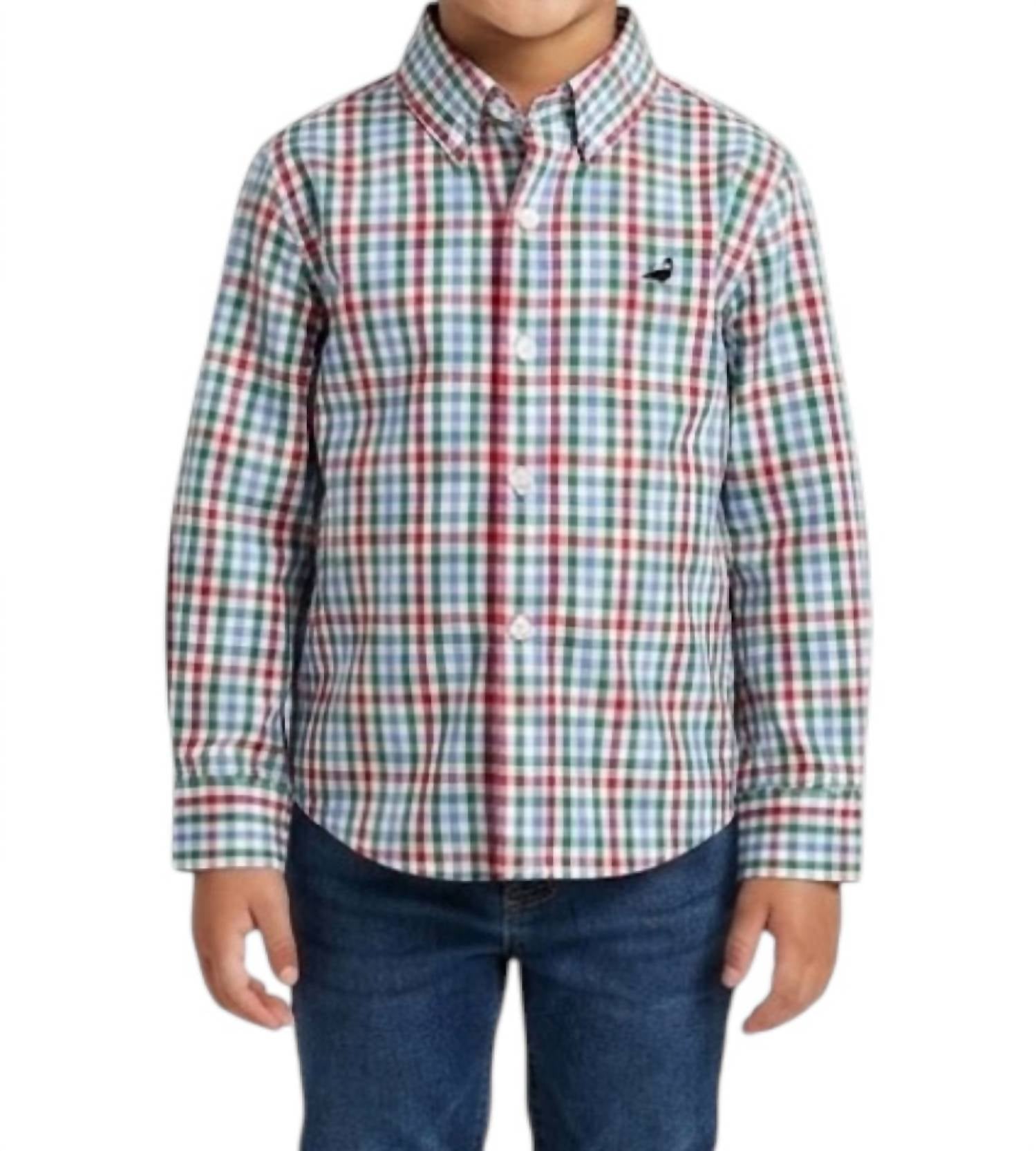 Properly Tied Seasonal Plaid Sportshirt in jolly - kids' shirt
