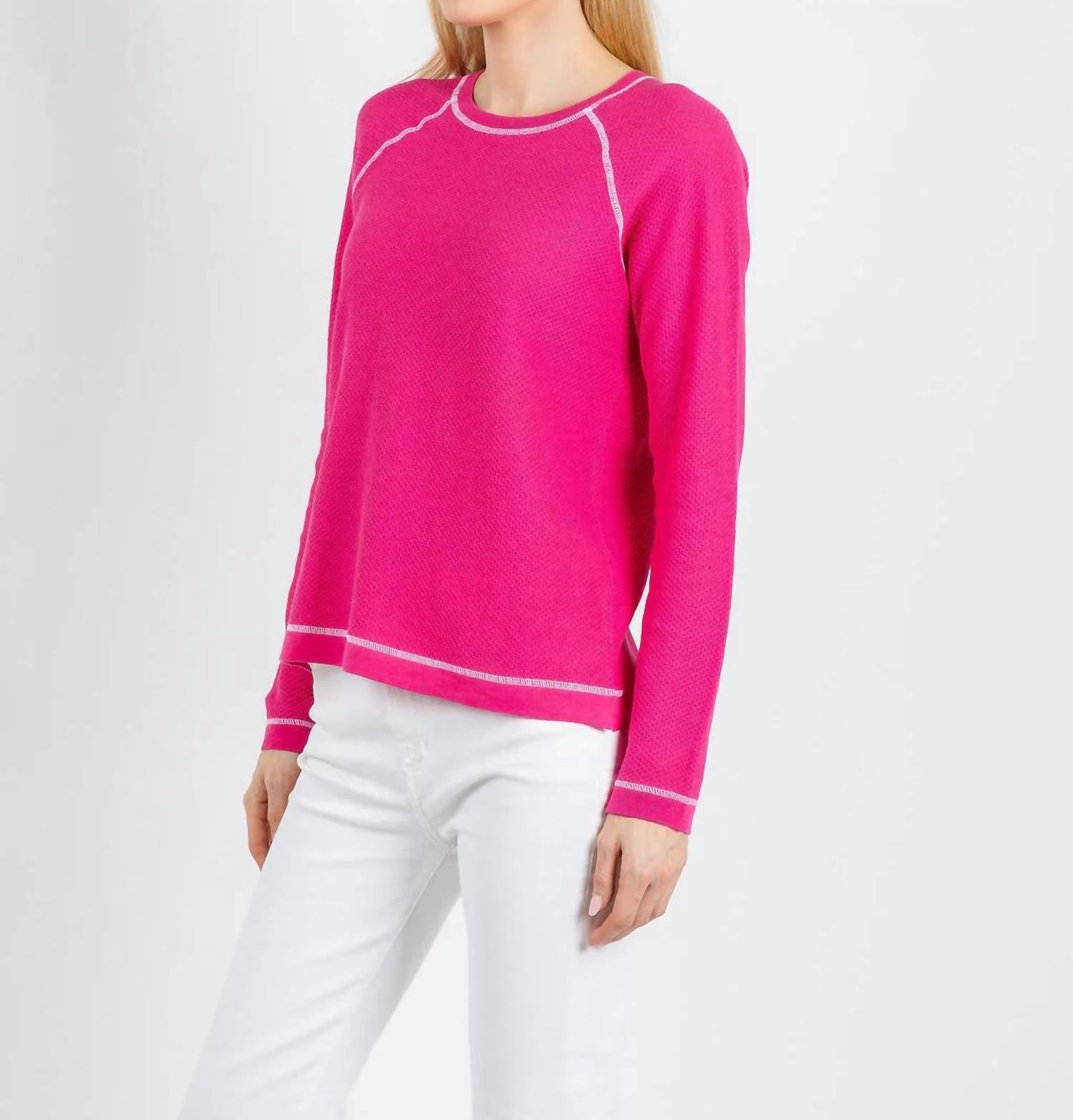 Elliott Lauren - Waffle Stitch Raglan Sweater