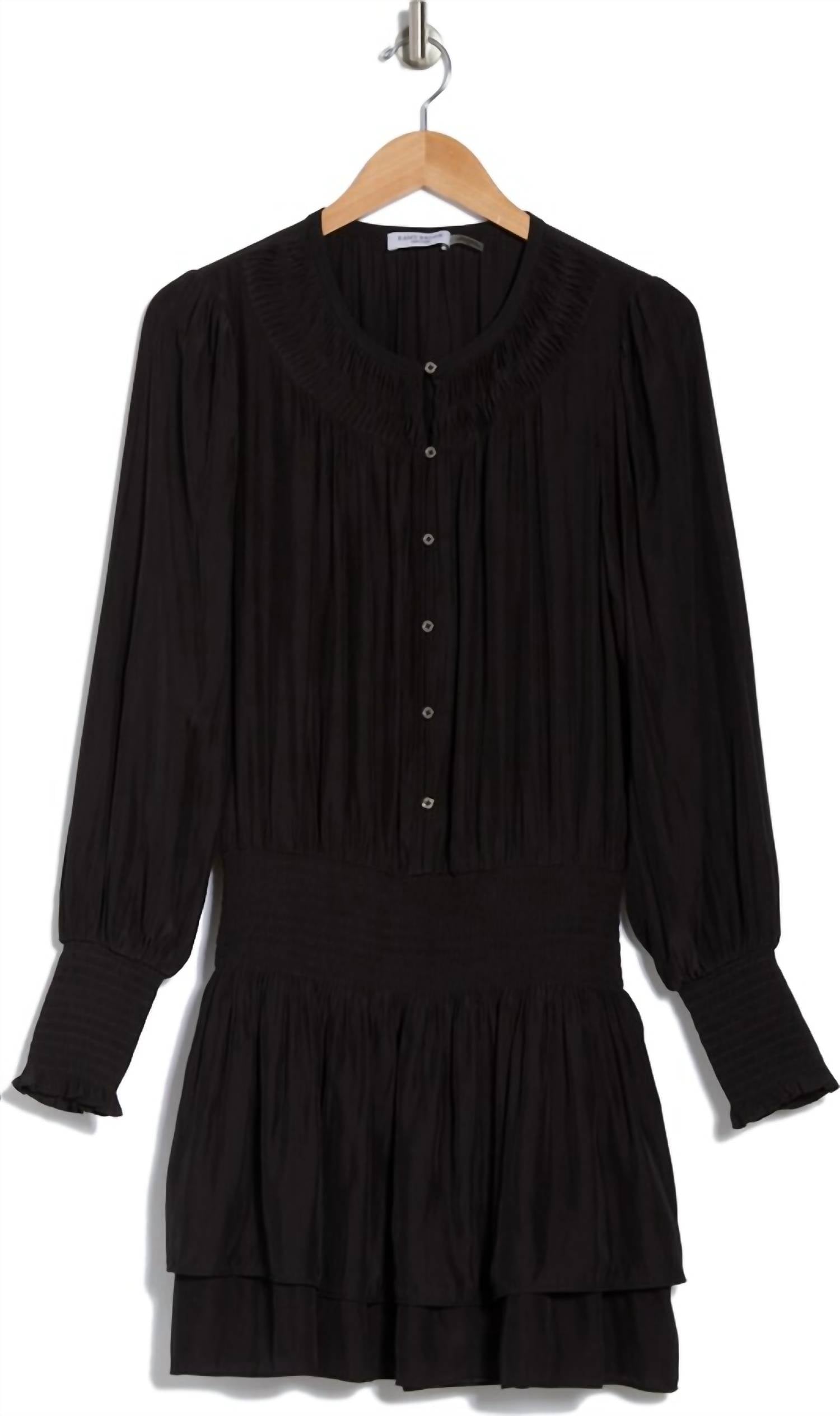 Ramy Brook - Clarinda Smocked Drop Waist Mini Dress