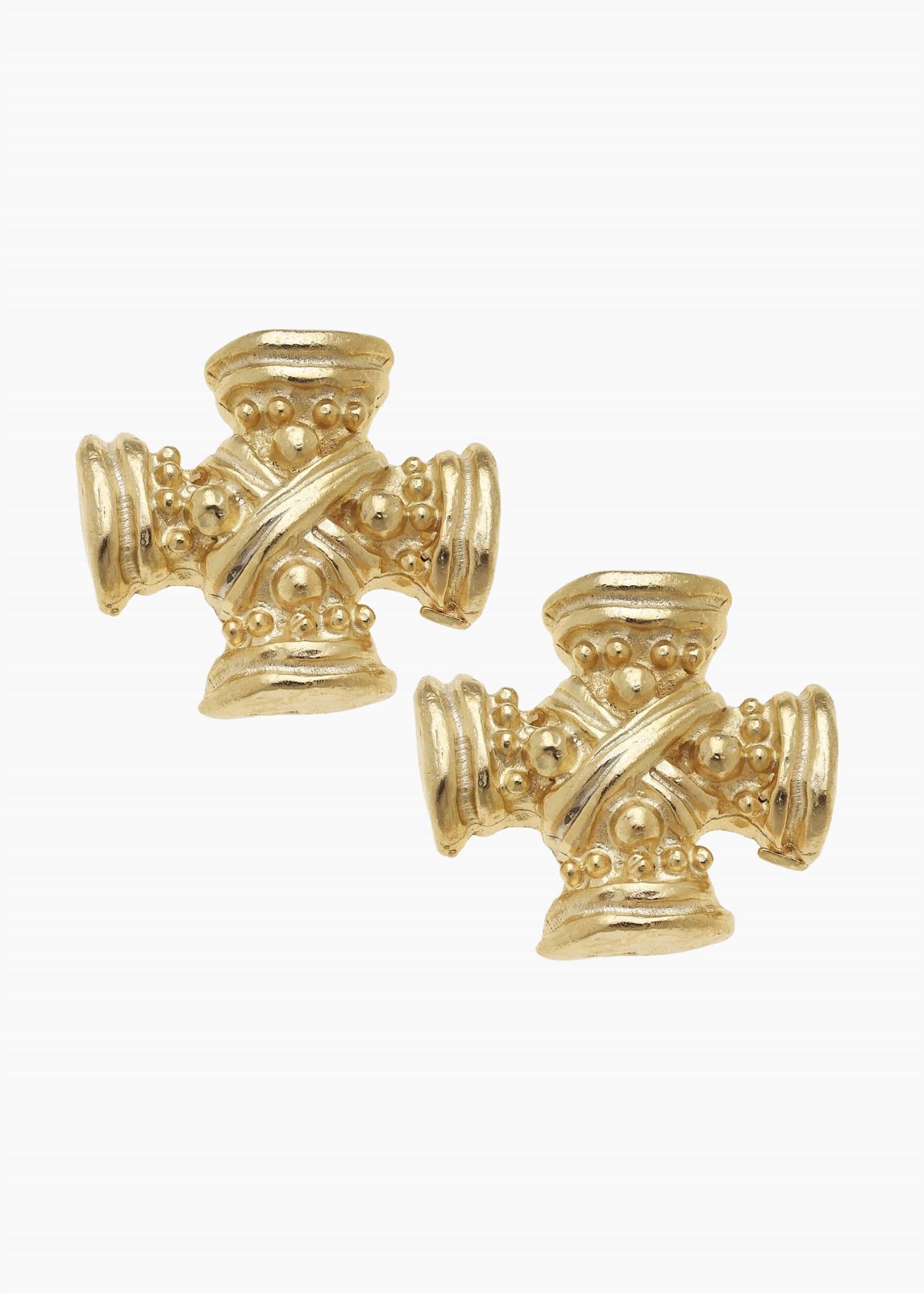 Susan Shaw - Women's Regal Cross Studs Earring