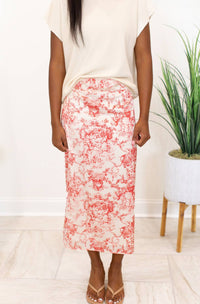Joh Jareth Midi Skirt in red - women's skirt - alternate view