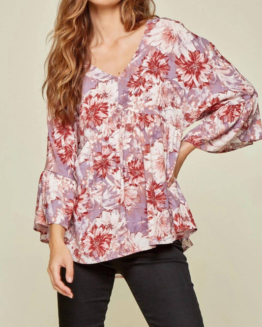 Andree By Unit - Floral Babydoll Blouse