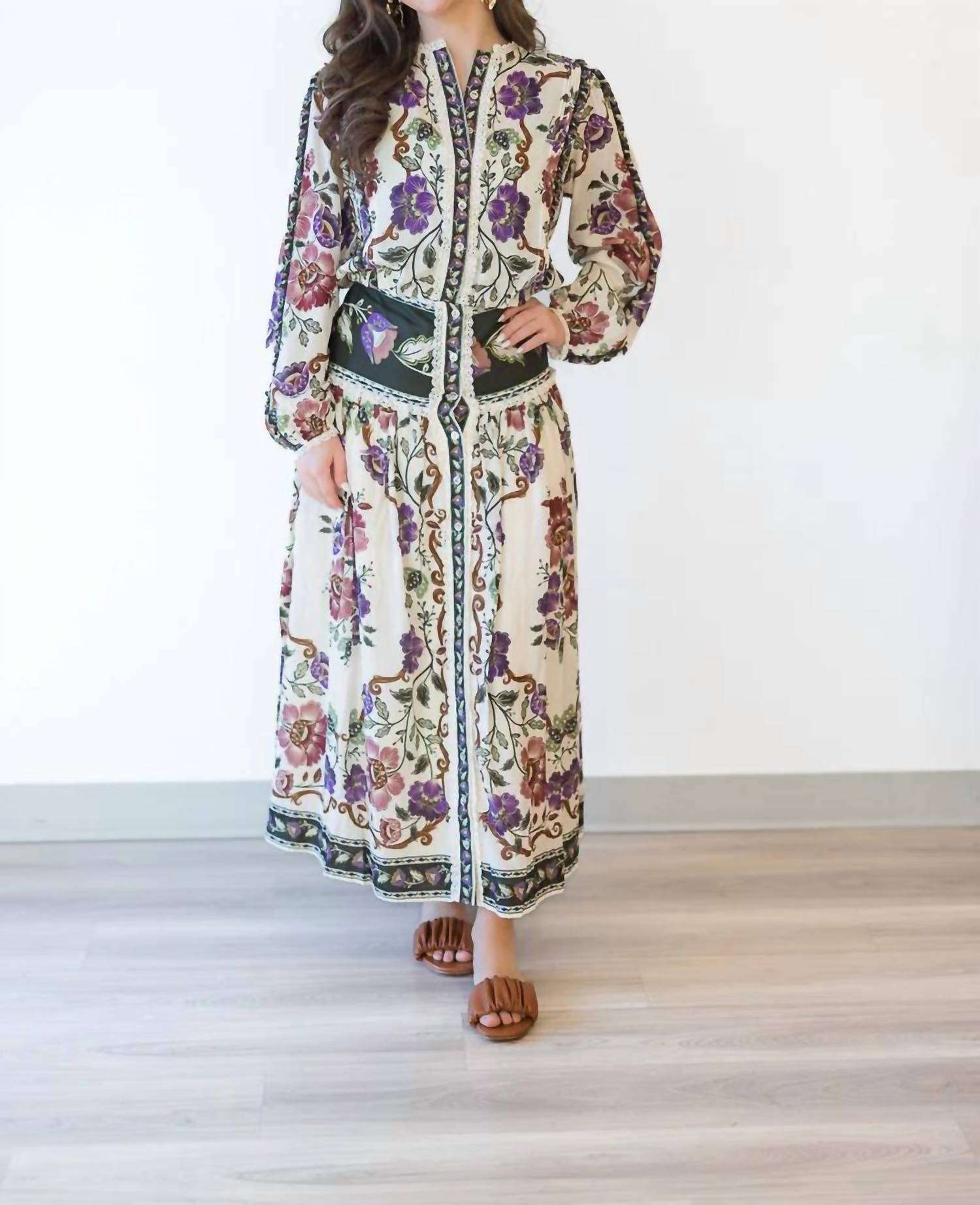 Farm Rio - Rococo Flowers Long Sleeve Blouse