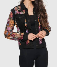 Adore Sequin Garden Jacket in black - women's jacket