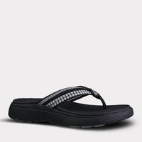 Mykos Women's Nami Thong Sandal in black - women's sandal - detail view