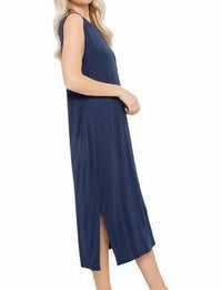 Sweet Lovely By Jen - Casual Knit Jersey Mid Length Dress - Plus