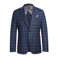 Pelago - Men's Single Breasted Slim Fit Half Canvas Knit Soft Jacket