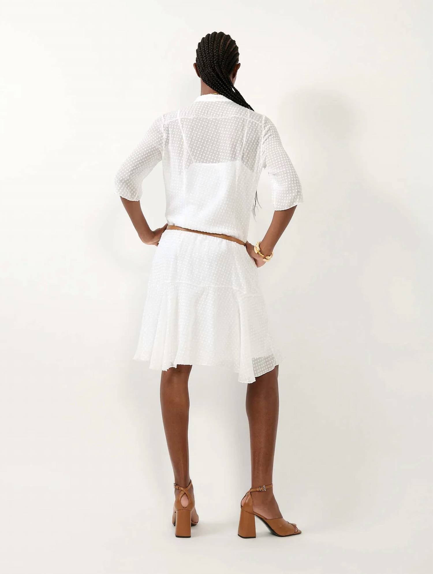 Barbara Bui - Plumetis short sleeve dress