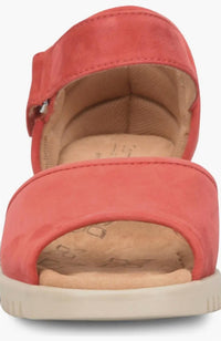 Sofft - Women's Daniella Brushed Italian Leather Peep Toe Wedge Sandals
