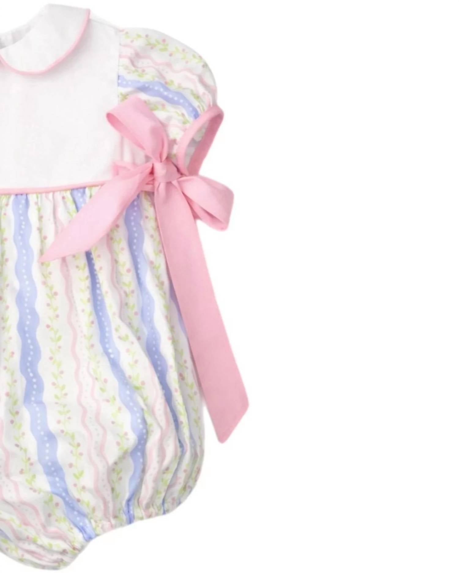 Funtasia Too - Girls Floral Stripe Bubble With Ribbons