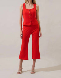 Sugarlips - Hemary Button Down Sleeveless Top
