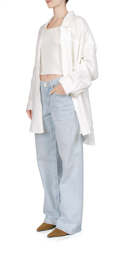 Denimist - Crinkle Cotton Button Front Shirt