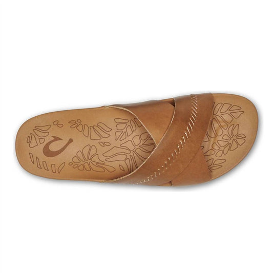 Olukai - Women's Kipe'a 'olu Leather Slide Sandals