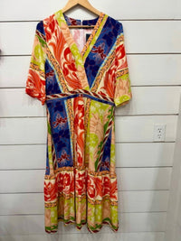 Boho Chic - Women's Waist Band Midi Dress