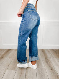 Saige Denim - Makayla Tummy Control Mid-rise Wide Leg Jeans