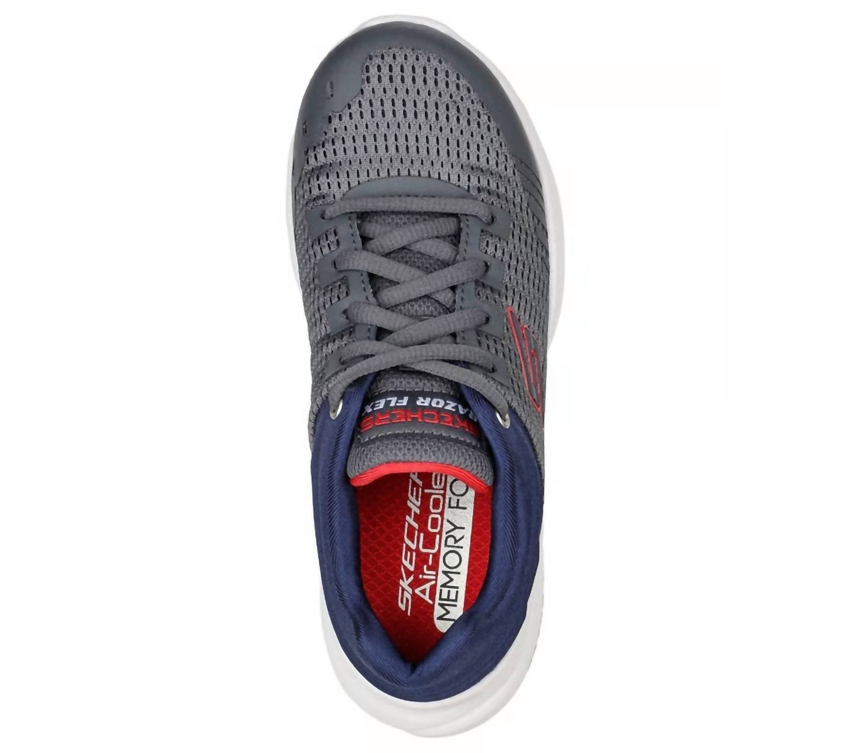 Skechers Boys Skorvo Shoes in charcoal navy - kids' sneaker - view 4