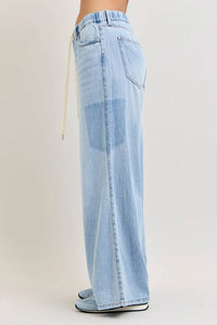 Judy Blue - Featherweight Palazzo Shadow Pocket Wide Leg Jeans
