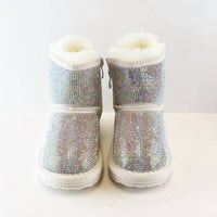 Doe A Dear - Little Girls Holographic Rhinestone Fashion Boots