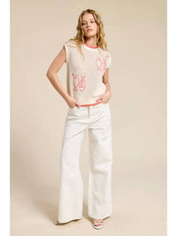 Flat White - Seaside Fish Sleeveless Top