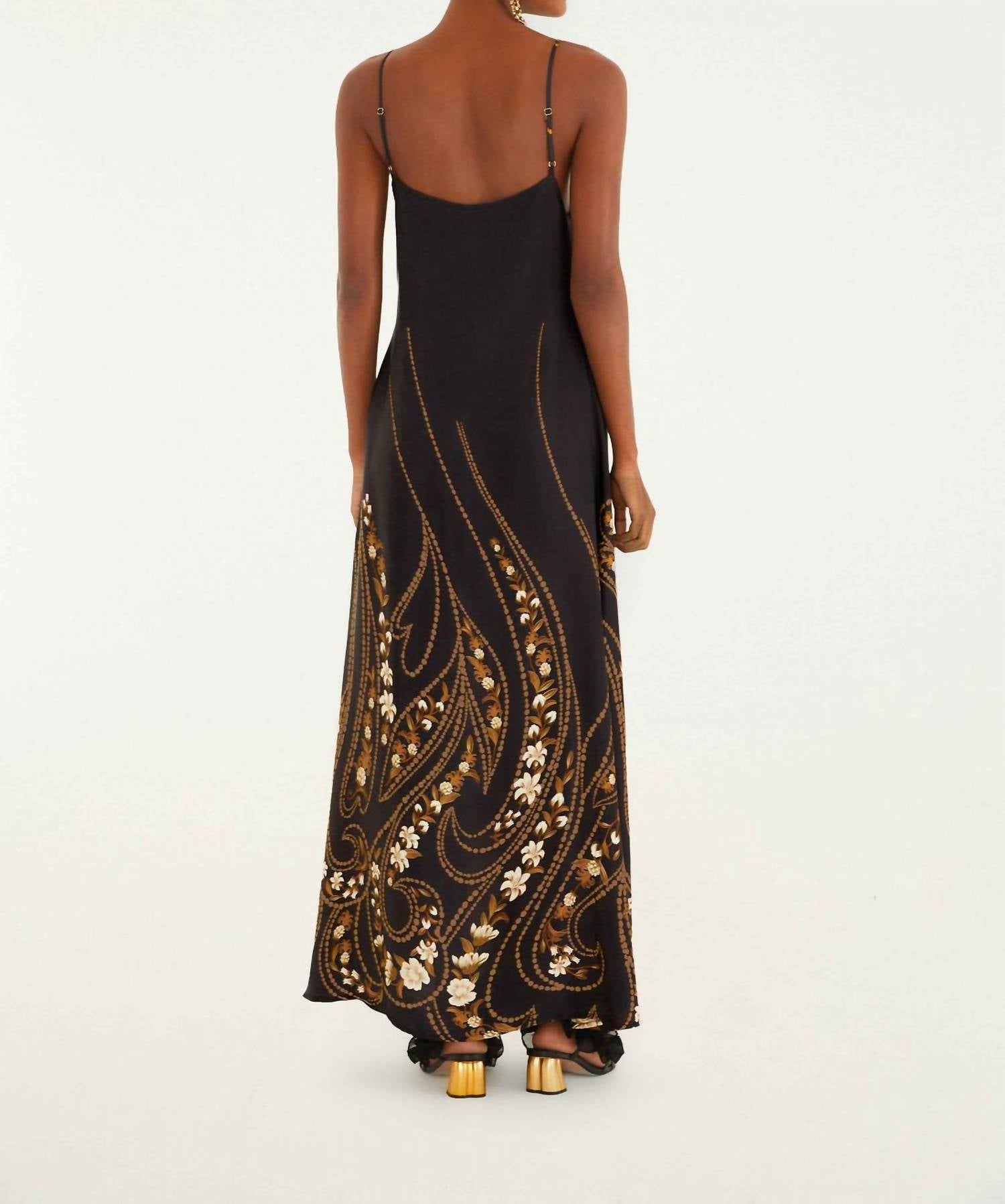 Farm Rio - Garden Silhouette Slip Midi Dress
