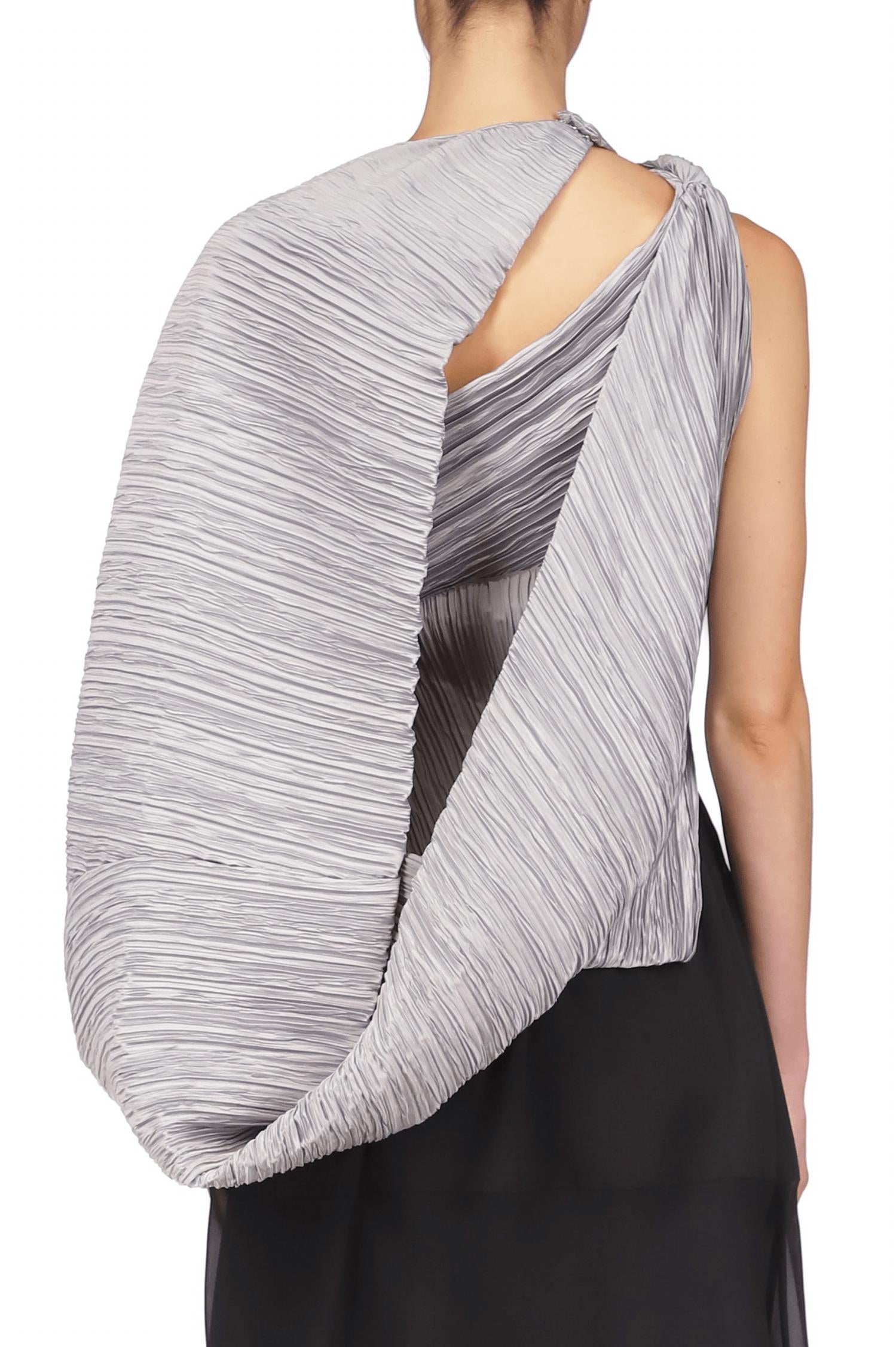 Marina Moscone - Asymmetric Draped Cape Top