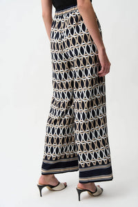 Joseph Ribkoff - Geometric Print Wide Leg Pull-on Pants