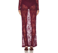 Afrm - Trina Long Sleeve Maxi Lace Dress