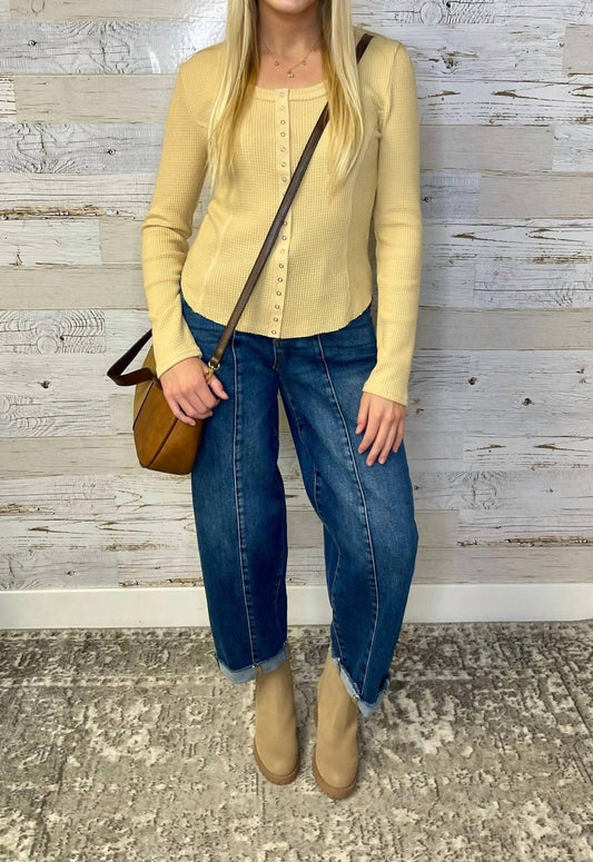 Risen - Darcy Barrel Cuffed Jeans