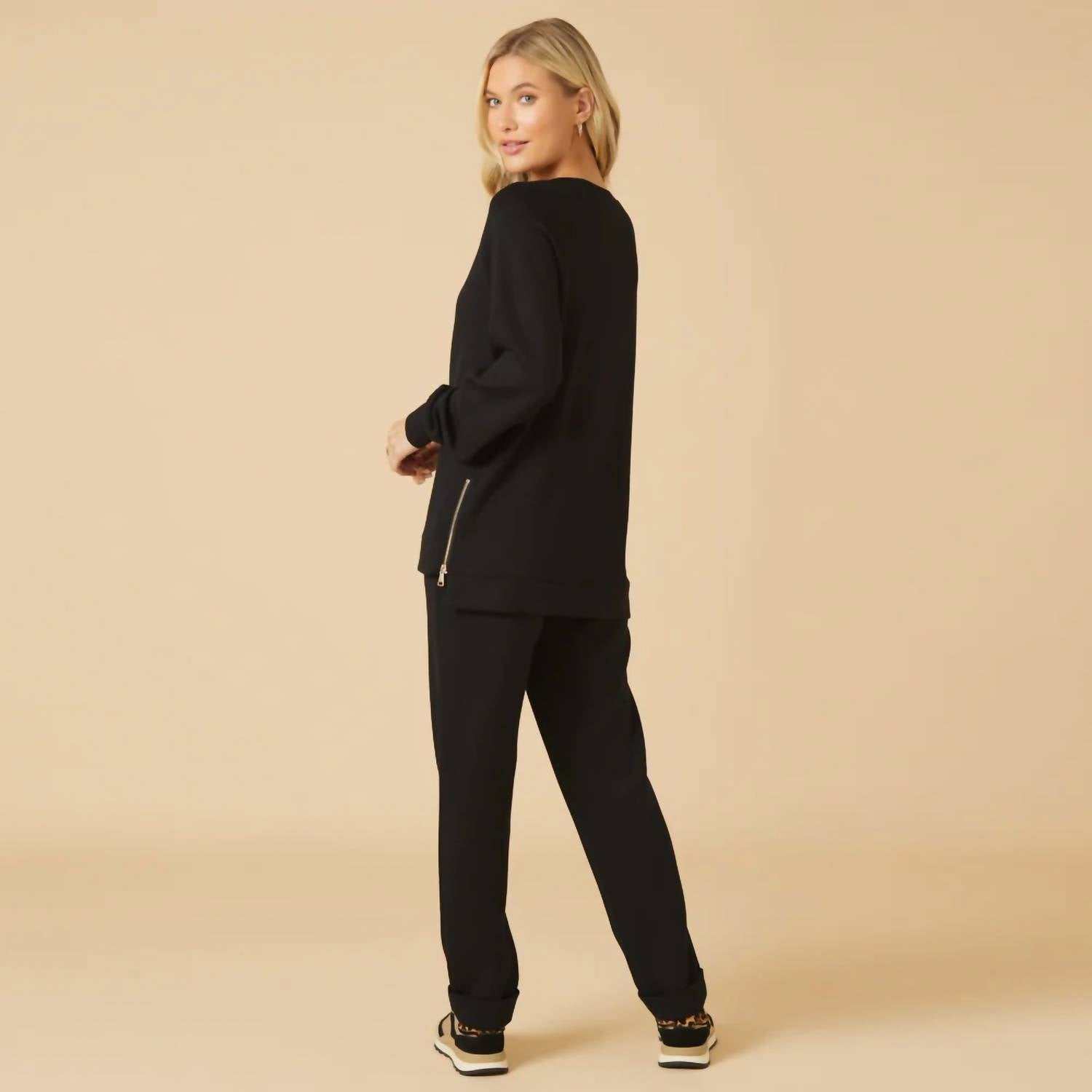 Softies - Dreamtech Crew Tunic With Side Zip & Flood Pant Set