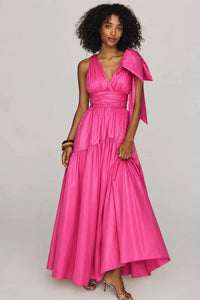 Hutch - Selba One Shoulder Bow Evening Gown