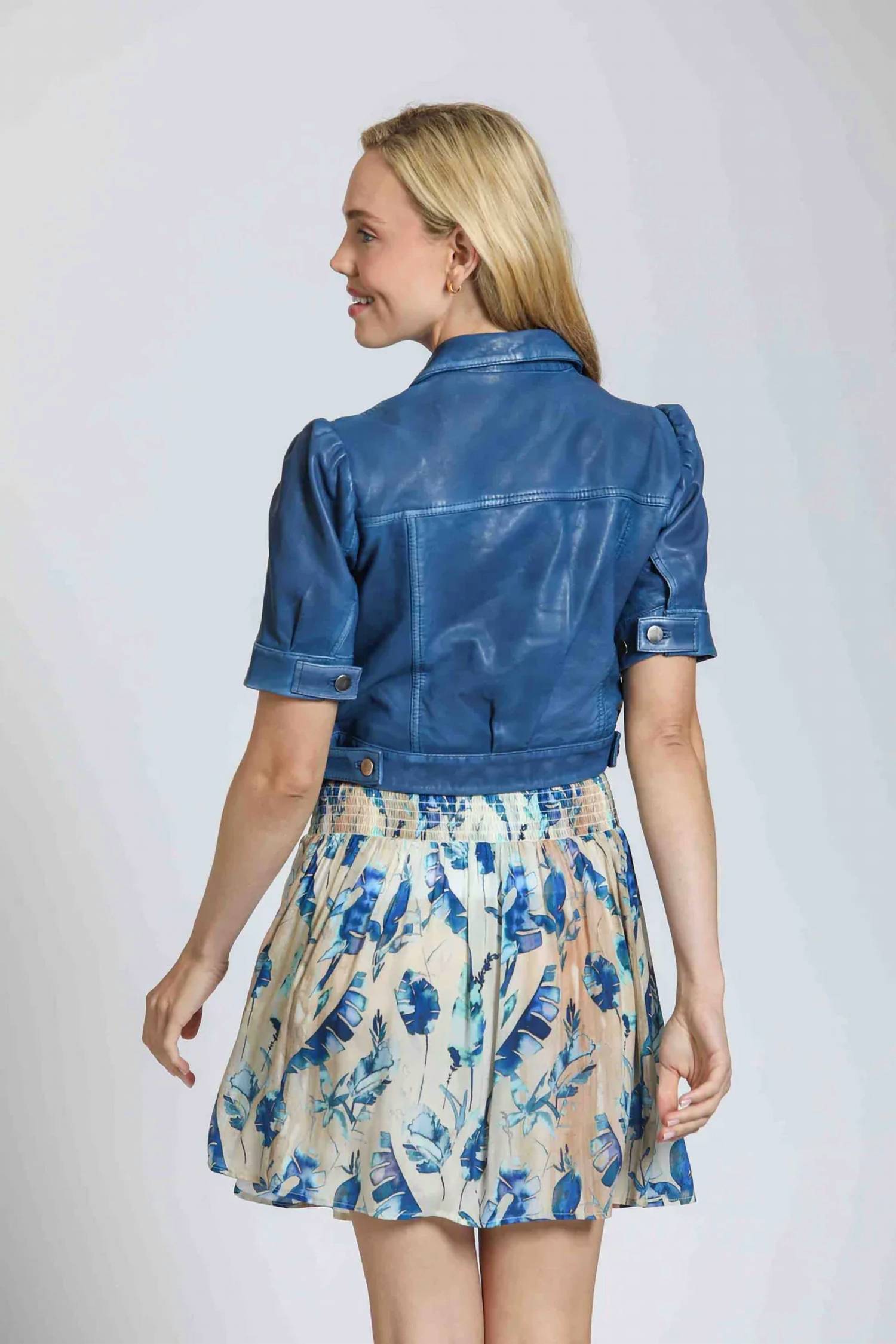 11 Uptown - Short Sleeve Leather Jacket