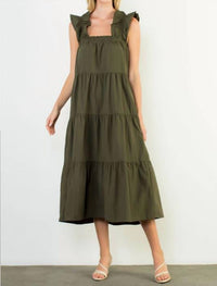 Thml - Jamie Flutter Sleeve Tiered Midi Dress